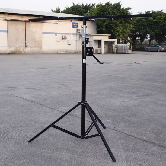 Suporte de treliça de luz de cabeça móvel de alumínio, elevador de suporte de manivela para alto-falante de iluminação