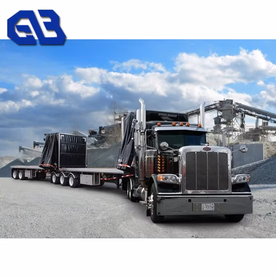 Sistema de lonas rolantes para reboque utilitário de caminhão reto